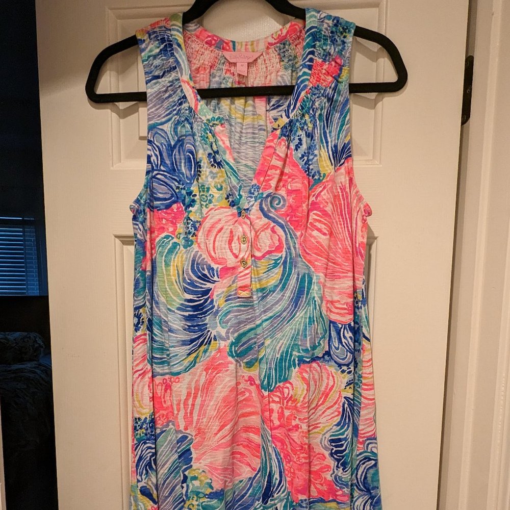 Lily Pulitzer  Essie Dress sleeveless beach please print